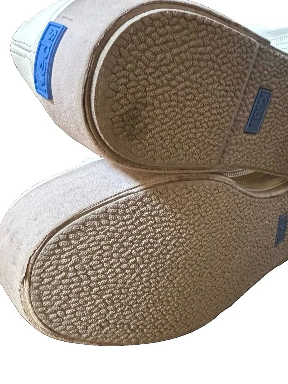 Keds Women's Triple Up Leather Platform Sneaker Off White/Taupe Size 7